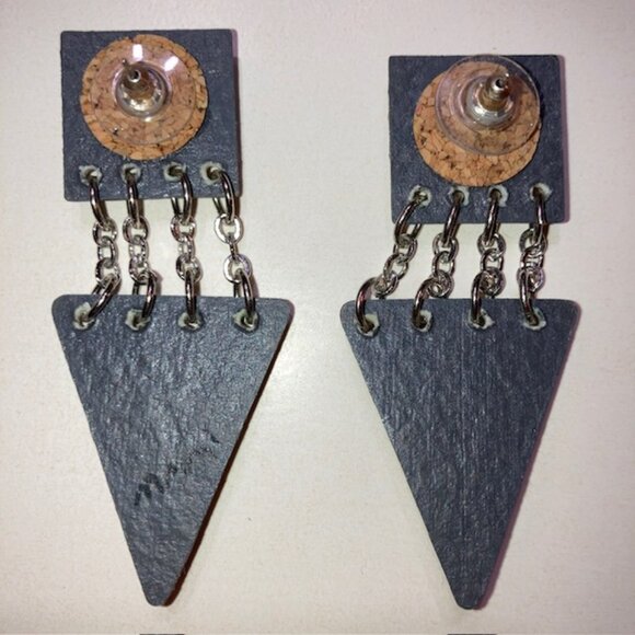 VINTAGE MAM DESIGNS COLLECTORS SIGNED GOLD/MULTICOLOR EARRINGS PIERCED - Picture 3 of 4